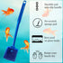 SunGrow Aquarium Crested Gecko, Hermit Crab Sponge Scraper, 16” x 2”, Double-Sided Blue Sponge