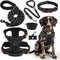 No Pull Dog Harness, Collar & Leash Set with Dog Seat Belt, Collapsible Bowls & Poop Bag Dispenser for Small to Large