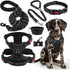 No Pull Dog Harness, Collar & Leash Set with Dog Seat Belt, Collapsible Bowls & Poop Bag Dispenser for Small to Large