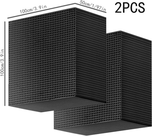 2Pcs Aquarium Cube Filter, Activated Carbon Aquarium for Ponds,Fish Tank,Stock Tank for Horses,4X4X2 Inch,eco Aquarium Water Purifier Cube. by yanhe