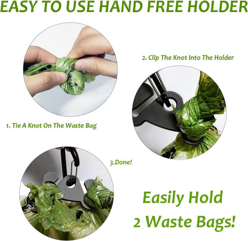 Dog Poop Bag Holder Dogs Waste Bag Carrier Pet Poop Bags Holders for Doggie Waste Bags Dispensers, Clip Carrier
