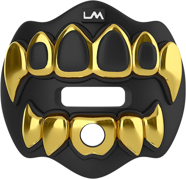 Loudmouth Football Mouth Guard - 3D Chrome Grillz Mouthpiece for Adult & Youth Football Accessories