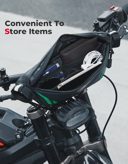KEMIMOTO Universal Motorcycle Handlebar Bag, Waterproof Front Storage Bag for Sur-Ron Light Bee X, S X160 X260, Talaria