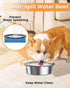 No Spill Dog Water Bowl, 1.5L Stainless Steel Slow Drinking Water Dish Dispenser, Fits into Elevated Pet Feeder, Spilling Drip & Splash Proof Slobber Stopper for Dogs Cats Messy Drinkers