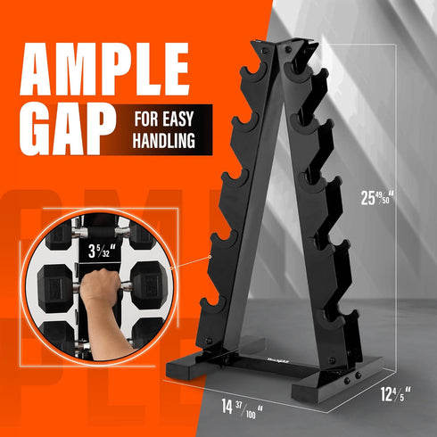 YES4ALL 5 Tier A Frame Dumbbell Rack Stand Only