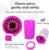 Dexas MudBuster Portable Dog Paw Washer in Fuchsia for Dogs and Cats