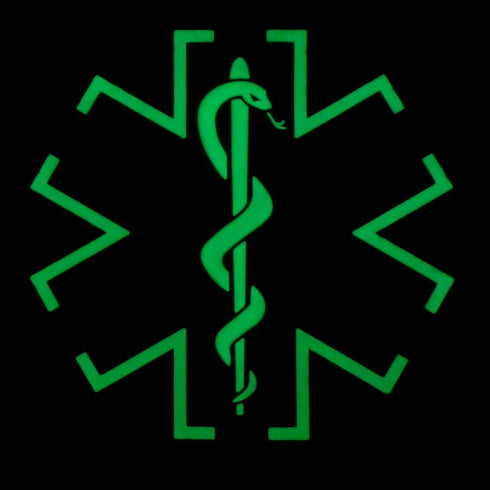 Red and White Glow-in-the-Dark Medical Cross Patch