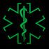 Red and White Glow-in-the-Dark Medical Cross Patch