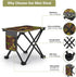 12.5in Portable Camping Stool with Side Pocket Camping Seat Foldable Comfortable Widening Heightening for Travel