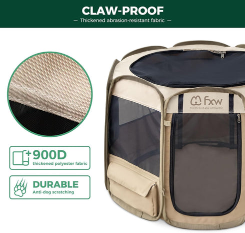 36 inchPatent FXW Gotent Unleashed Dog Playpen Designed for Indoor/Outdoor/Travel Use, Suitable for Puppy and Small