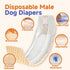 50 Count MICOOYO Disposable Male Dog Wraps, Male Dog Diapers Disposable with Wetness Indicator, Puppy Diapers Super