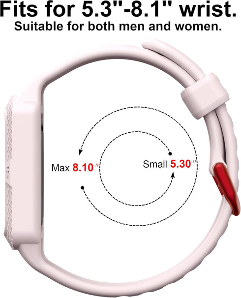 GELISHI Band for Fitbit Luxe, Waterproof Sports Band with Rugged Bumper Case for Women Men (TPU Wristband)