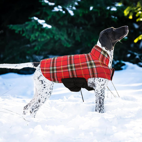 Kuoser Warm Dog Coat, Waterproof Coats for X-Small Dogs, Adjustable Durable Winter Jacket, Cozy Cold Weather Apparel,