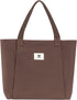 Moyaqi Canvas Tote Bag with Yoga Mat Carrier Pocket Carryall Shoulder Bag for Office, Workout, Pilates, Travel, Beach