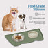 OHMO - Cat Food Mat, Silicone Pet Feeding Mat for Floor Non-Skid Waterproof Dog Water Bowl Tray, Easy to Clean Pet