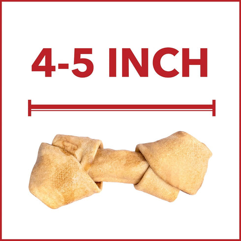 Pet Factory American Beefhide 4-5" Knotted Bones Dog Chew Treats - Chicken Flavor, 8 Count