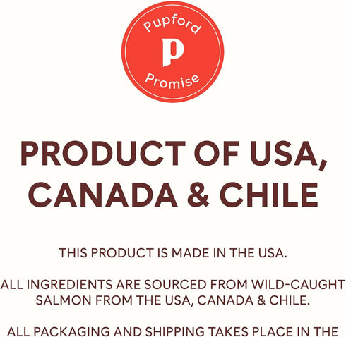 Pupford Salmon Jerky Treats for Dogs, 4 oz - Made in USA, 100% Real Meat, No Fillers, Tasty Snacks for All Ages
