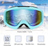 Karsaer Anti-Fog Ski Goggles, 100% UV Protection Snowboard Goggles, Bendable Dual-Lenses for Men Women Youth