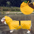 Dog Raincoat with Hood for Medium Dog - Luccalily Waterproof Jacket with Reflective Strip, Adjustable Belly Strap