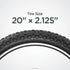 Schwinn Replacement Bike Tire, Mountain Bike, Fast Rolling Tread, 20 x 2.12-Inch