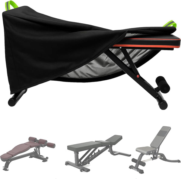 Weight Bench Cover, 420D Sit-up Board Cover with Silver Coating, Adjustable Drawstring,