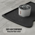24 15'') OHMO Dog Food Mat(Black, * w/Residue Collection Pocket Silicone Pet Feeding Mat for Floor High Edges Anti