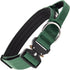 TSPRO Premium Tactical Dog Collar with Handle and Heavy Duty Quick-Release Metal Buckle for Medium to Large Dogs (Green