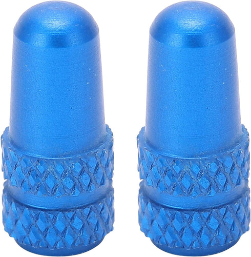 RiToEasysports 2Pcs Aluminium Alloy Bike Valve Stem Accessories for Mountain Bike, Road Bike (Light Blue) and Spare