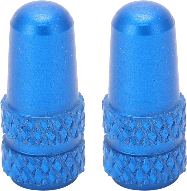 RiToEasysports 2Pcs Aluminium Alloy Bike Valve Stem Accessories for Mountain Bike, Road Bike (Light Blue) and Spare