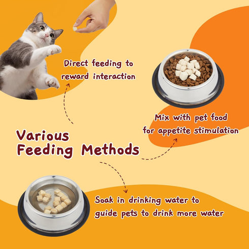 10.58 oz Jungle Calling Freeze Dried Chicken Cat & Dog Treats, Single Ingredient Chicken Bites for Cats & Dogs, High