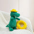 Alligator Squeaky Dog Toy Durable Stuffed Animal Dog Toys Cute Chew Dog Toy Flying Disc Dog Toy for Aggressive Chewers Puppy Small Medium Dogs