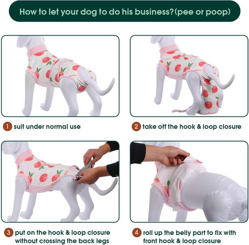 Kuoser Recovery Suit for Dogs Cats - After Surgery Professional Pet Recovery Shirt, Prevent Licking