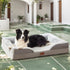Large Waterproof Memory Foam Dog Bed, Orthopedic with Removable Bolsters & Washable Cover