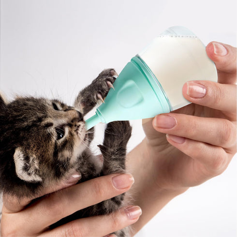 Rock Tech -40ml RockTech Ergonomic Kitten Bottle Feeding kit, Puppy Bottles for Nursing Puppy Milk Anti-Choking Slow