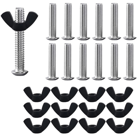 12 Pcs M6 Pet Carrier Fasteners, Stainless Steel Replacement Bolts for Plastic Pet Carrier Hardware Kit