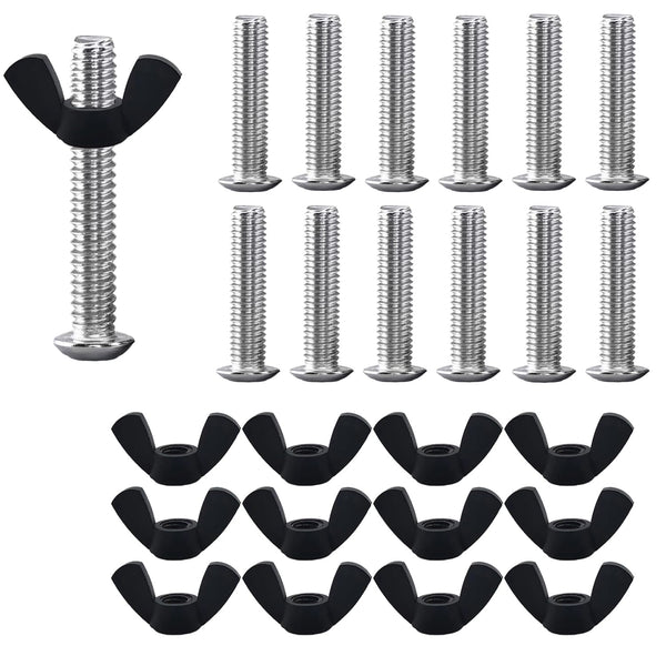 12 Pcs M6 Pet Carrier Fasteners, Stainless Steel Replacement Bolts for Plastic Pet Carrier Hardware Kit