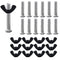 12 Pcs M6 Pet Carrier Fasteners, Stainless Steel Replacement Bolts for Plastic Pet Carrier Hardware Kit