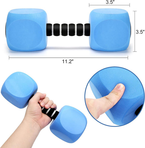 Water Dumbbells, 2PACK Aquatic Exercise Dumbbells, EVA Foam Barbells for Men Women Water Workouts by Outamateur