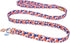 American Flag Dog Leash with Cute Heart Design, Durable Pet Leash with Metal Buckle for Small, Medium, Large Pets
