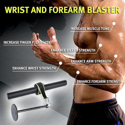 Forearm Wrist Roller Blaster Exerciser, Arm Strength Trainer for Gym and Home