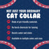 Angel Athens Red Rhinestone Leather Cat Collar, 12" x 1/2", Elastic Break-Away Safety