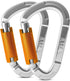 FVW Professional Auto Locking Rock Climbing Carabiner Clips, 25KN Heavy Duty Caribeaners for Rappelling, Swing, Rescue