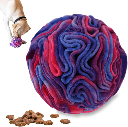 Snuffle Ball for Dogs - Find Hidden Food, Interactive Toy for Boredom, Soft Polar Fleece, Machine Washable
