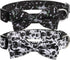 Halloween Dog Bow Tie Collar 2 Pack, Quick Release Spooky Collars for Medium Size Dogs