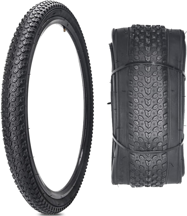 SIMEIQI 24" / 26" Bike Tires, 24 X 2.125 & 26 X 2.125 Replacement Tires or Inner Tubes with AV 32mm Schrader Valve