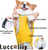 Dog Raincoat with Hood for Medium Dog - Luccalily Waterproof Jacket with Reflective Strip, Adjustable Belly Strap