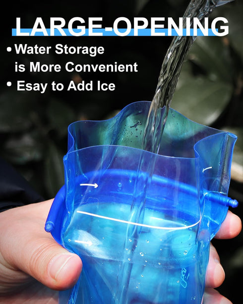 Hydration Bladder, 1L/1.5L/2L/3L Water Reservoir for Hydration Pack, BPA-Free Leakproof for Hiking and Camping