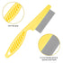 Cat & Dog Comb Set, Fine Tooth Grooming Comb for Dandruff and Hair Removal (Yellow)