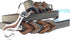 Leather Braided Dog Leash with Padded Handle, 4ft. x 1/2 Inch, Grey and Blue