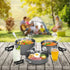 Lixada Camping Cookware Mess Kit, 10pcs Non-Stick Lightweight Stackable Pot Pan Bowls with Storage Bag for Hiking